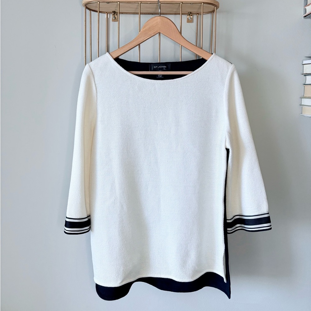 St. John 3/4 Sleeve Knit Top